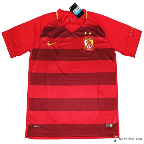 Camiseta Evergrande Replica Primera Ropa Mujer 2017/18 Rojo